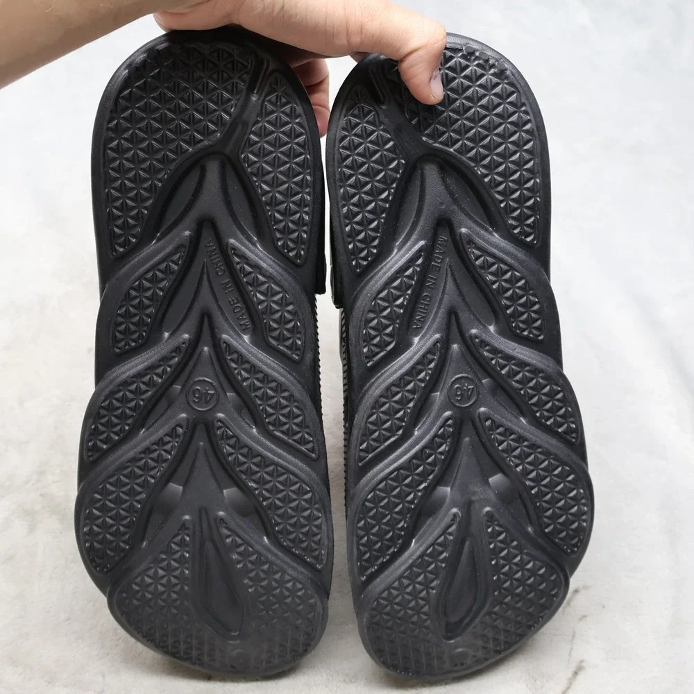 Gubarun Mens 12 Clogs Black Lightweight Slip On Comfort Slip Resistant EU46 NEW